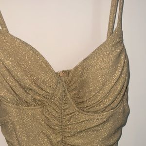 Sparkly gold midi dress size M